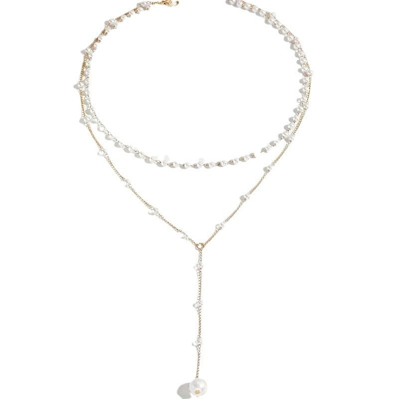 Grace in Layers – Pearl Double Layer Twin Pearl Necklace