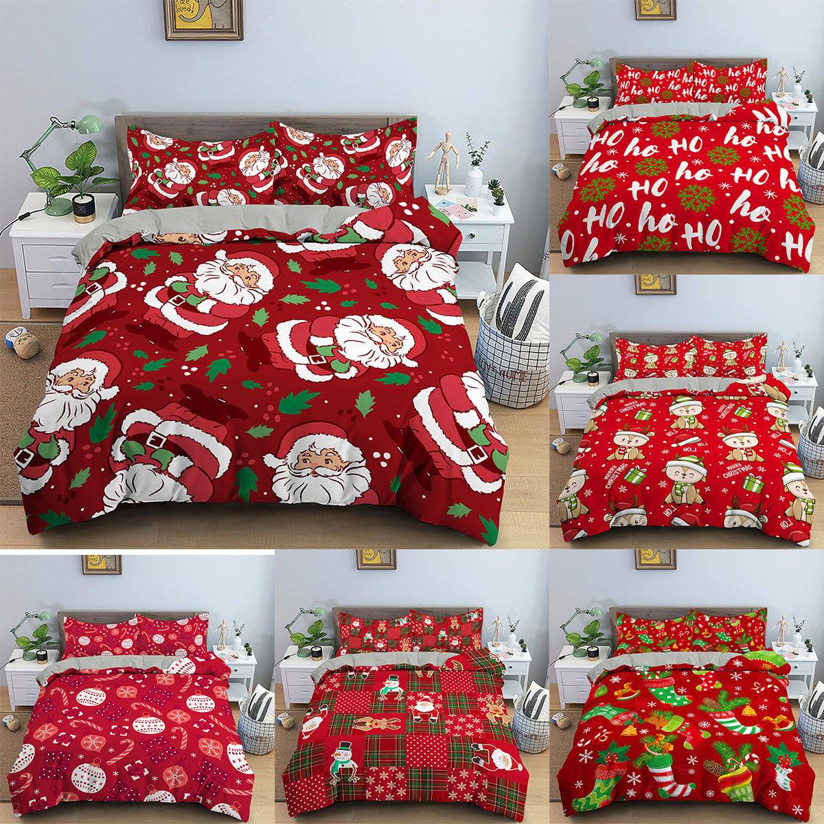 Festive Bedspread Set - Cozy Three-Piece Bedding - All Inclusive Family Treasures