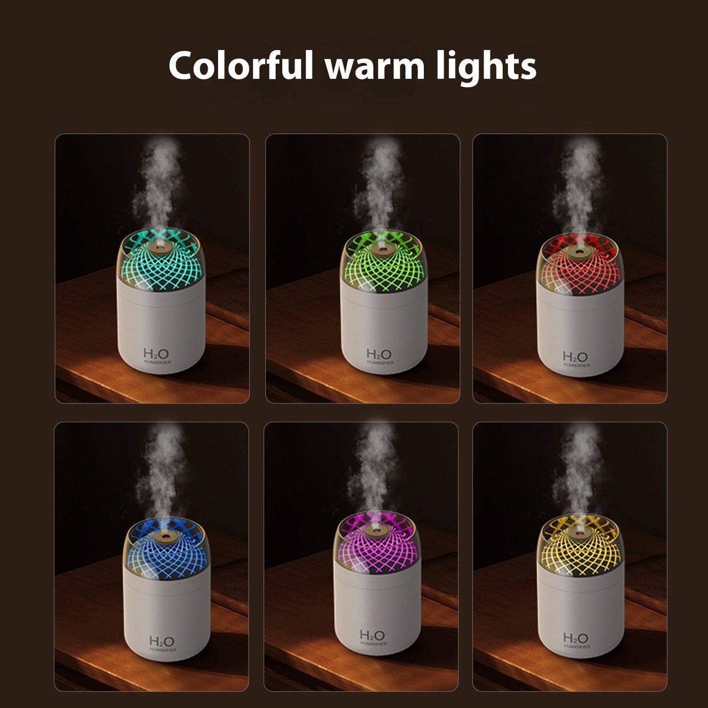 Colorful Light Spray Glass Cup Humidifier – Refresh Your Space with Mist and Mood Lighting - All Inclusive Family Treasures