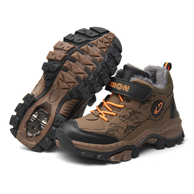 Adventure Steps – Kids’ Warm Cotton Hiking Shoes with Non-Slip Sole