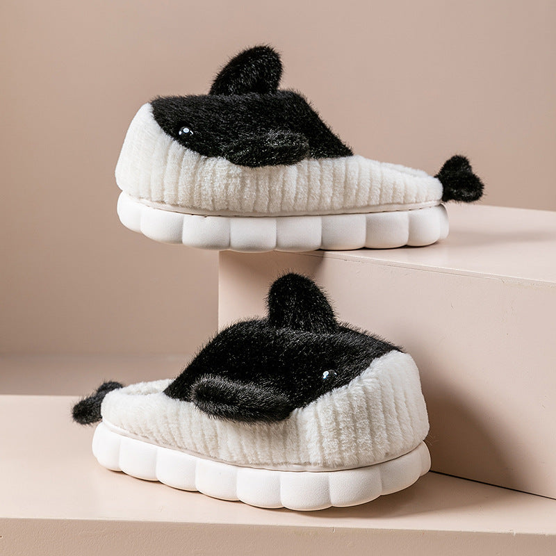 Shark & Whale Plush Slippers – Cozy Ocean Friends for Indoor & Outdoor Comfort