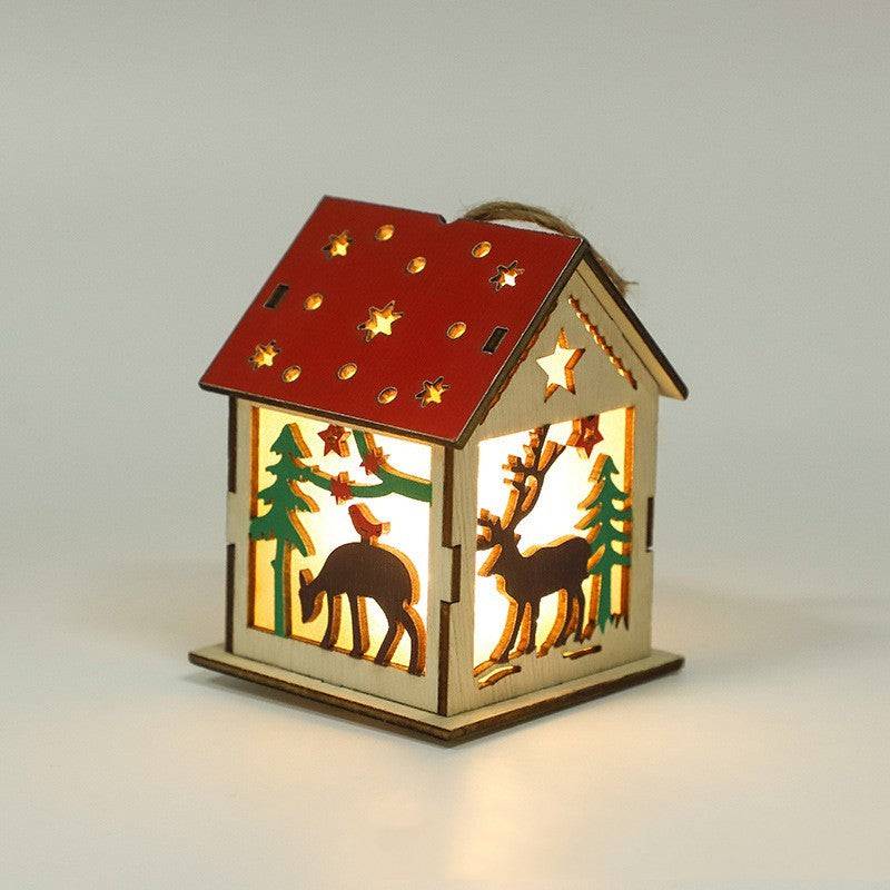 Festive Luminous Wooden Pendants – Charming Holiday Ornaments for Warm Décor - All Inclusive Family Treasures