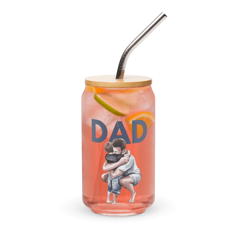 Can-shaped glass for mocktails, coffees and so much more - Only for Super Dads - All Inclusive Family Treasures