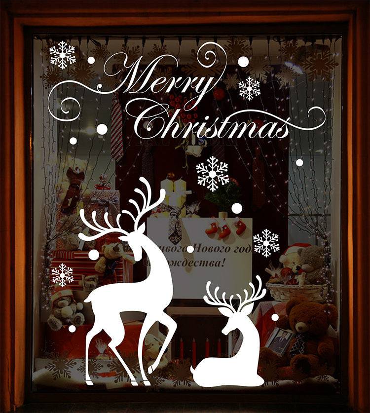 Festive Christmas Wall Stickers – Self-Adhesive Holiday Decor for Windows & Walls - All Inclusive Family Treasures