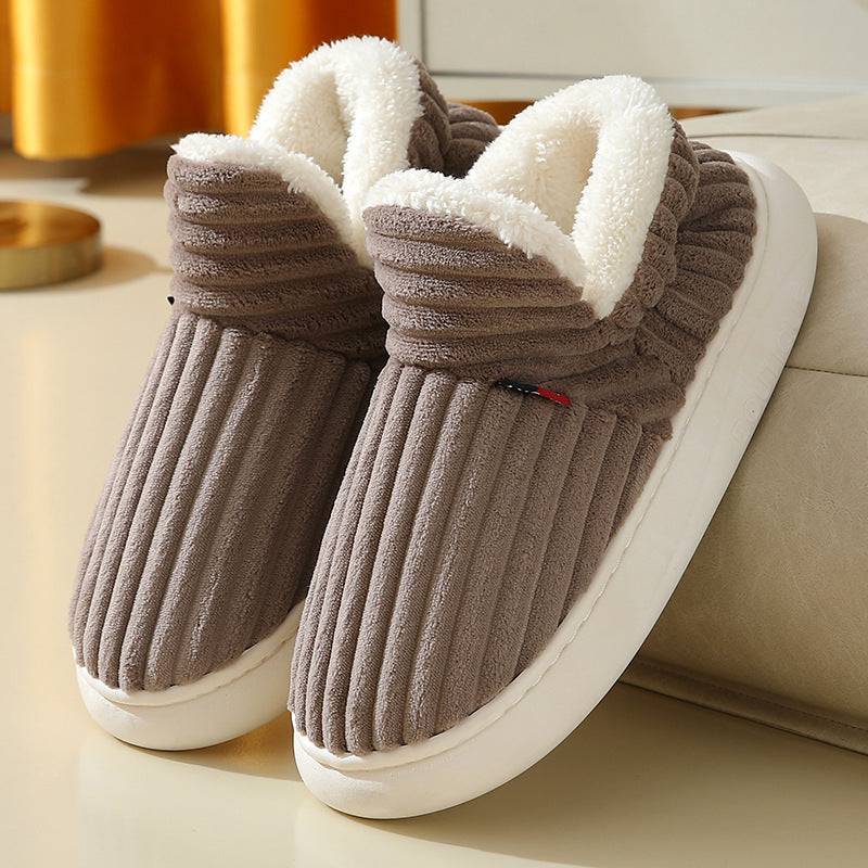 Cozy Winter Cotton Plush Slippers – Warm Indoor & Outdoor Fleece Slippers for Couples - All Inclusive Family Treasures