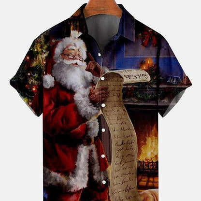 Festive Men's 3D Christmas Print Shirts – Holiday Spirit in Every Stitch! - All Inclusive Family Treasures