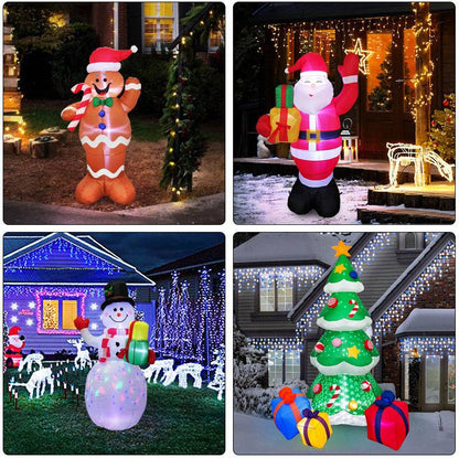 Festive LED Inflatable Christmas Decorations – Santa, Snowman, and Tree for a Magical Outdoor Display - All Inclusive Family Treasures