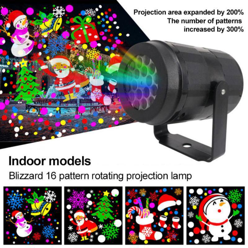 Festive Christmas LED Projector Light – Rotating Holiday Patterns for Indoor & Outdoor Decor - All Inclusive Family Treasures