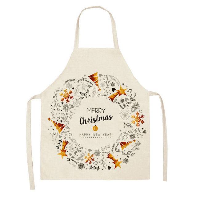 Festive Christmas Cotton & Linen Apron Collection – Perfect for Holiday Cooking & Baking - All Inclusive Family Treasures