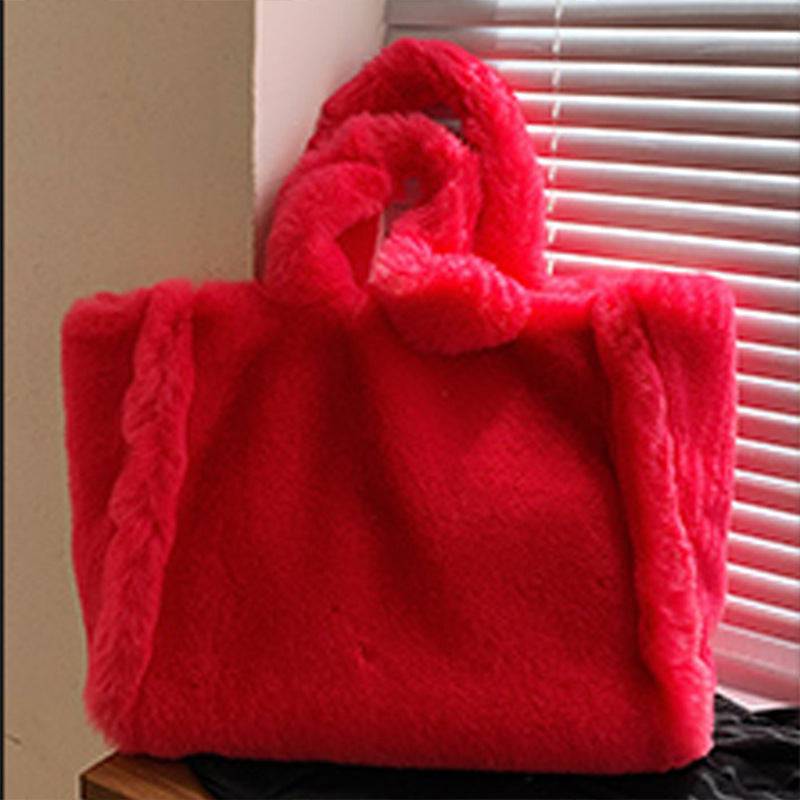 Winter Plush Handbag – Stylish and Cozy Tote for Women - All Inclusive Family Treasures