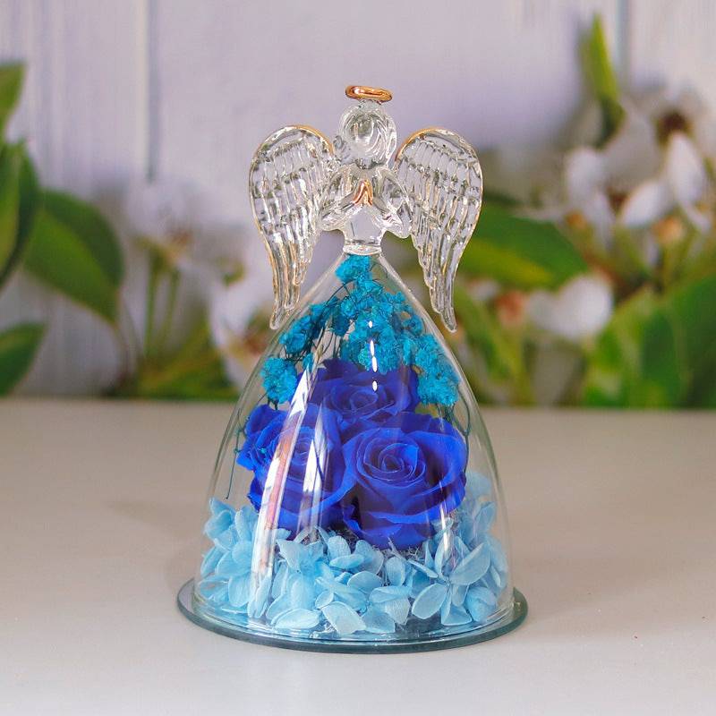 Eternal Angel Glass Rose Gift – Timeless Elegance for Every Occasion - All Inclusive Family Treasures