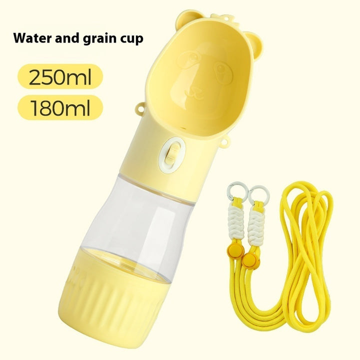 2-in-1 Portable Pet Water & Food Bottle – Travel Essential