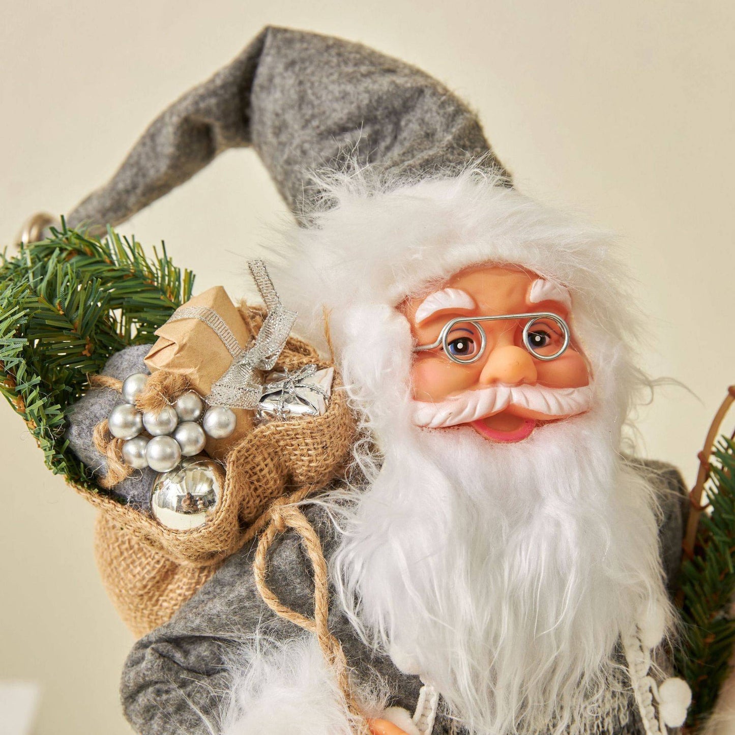 Striped Santa Claus Ornaments Nordic Style Silver Rudolf Doll - All Inclusive Family Treasures