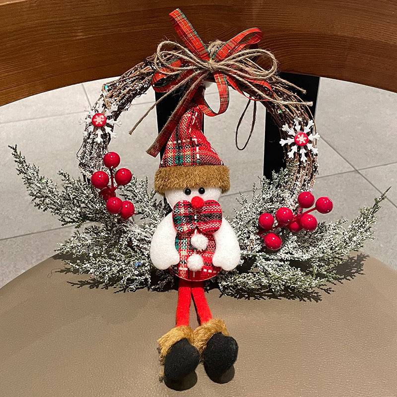 Merry Christmas Santa Wreath – Festive Holiday Door Decoration with Berries & Pine! - All Inclusive Family Treasures