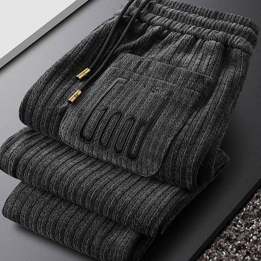 Men’s Lined Corduroy Chenille Sweatpants - Perfect for Autumn & Winter Comfort - All Inclusive Family Treasures