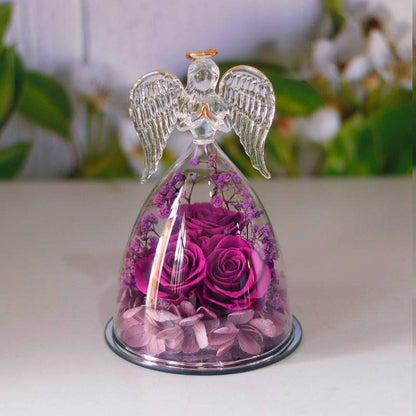 Eternal Angel Glass Rose Gift – Timeless Elegance for Every Occasion - All Inclusive Family Treasures