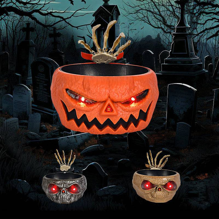 Motion-Activated Halloween Pumpkin Candy Bowl – Spooky Trick-or-Treat Fun with Surprise Moving Hand! - All Inclusive Family Treasures