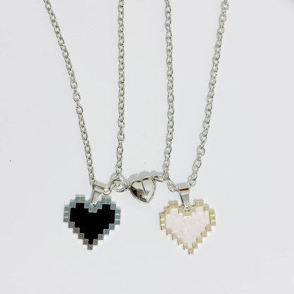 Magnetic Heart-Shaped Mosaic Couple Necklace - Perfect for Valentine's Day - All Inclusive Family Treasures