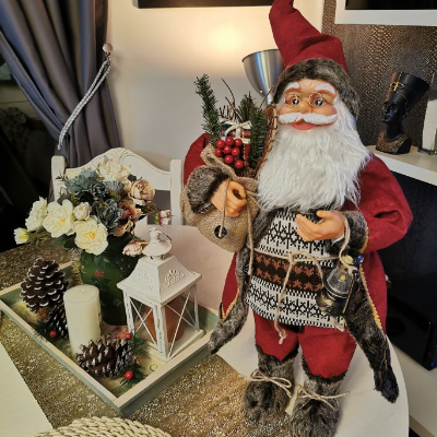 Charming Nordic Santa Claus Ornaments – Festive Winter Wonderland Decor