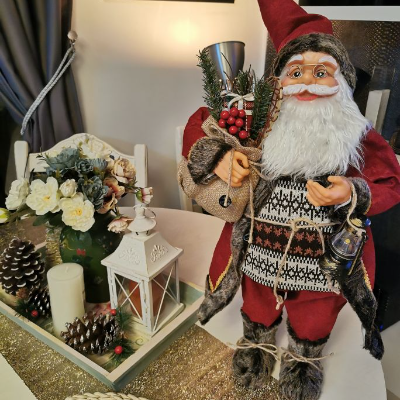 Charming Nordic Santa Claus Ornaments – Festive Winter Wonderland Decor