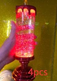 Enchanting Color-Changing LED Glitter Candle – Rechargeable & Waterproof Home Decor - All Inclusive Family Treasures