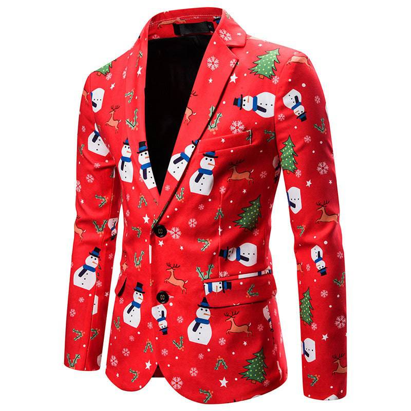 Festive Holiday Suit - Christmas & New Year Snowman Blazer for Men - All Inclusive Family Treasures