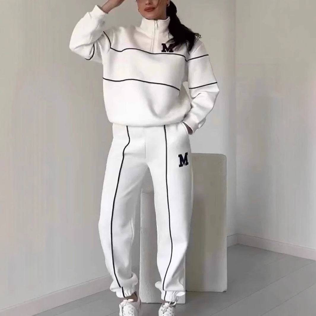 Women's Long-Sleeve Sweater Sports Suit – Comfortable and Stylish Two-Piece Activewear - All Inclusive Family Treasures