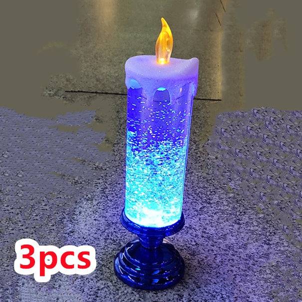 Enchanting Color-Changing LED Glitter Candle – Rechargeable & Waterproof Home Decor - All Inclusive Family Treasures