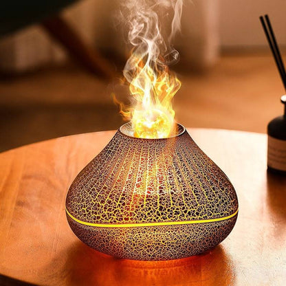 Large Capacity Rainbow Flame Aroma Diffuser | Simulated Flame & Soothing Scents - All Inclusive Family Treasures