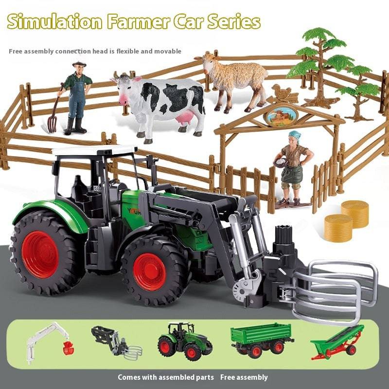 Remote Control Farmer Tractor Toy with Livestock Transport - All Inclusive Family Treasures