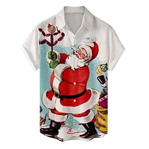 Festive Men's 3D Christmas Print Shirts – Holiday Spirit in Every Stitch! - All Inclusive Family Treasures