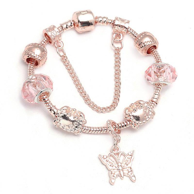 Radiant Rose Gold Charm Bracelet - All Inclusive Family Treasures