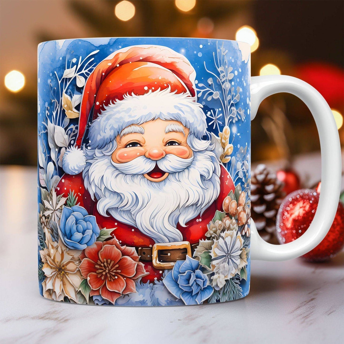 Festive 3D Christmas Ceramic Mug – Adorable Santa Design for Holiday Cheer! - All Inclusive Family Treasures