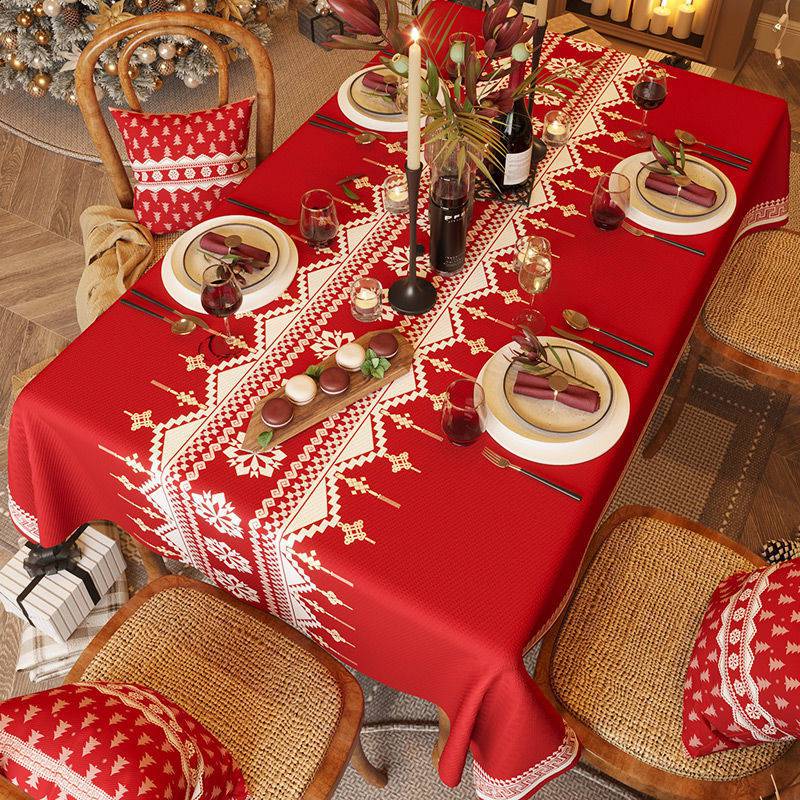 Elegant Christmas Tablecloths – Festive Decor for Your Dining & Coffee Tables - All Inclusive Family Treasures