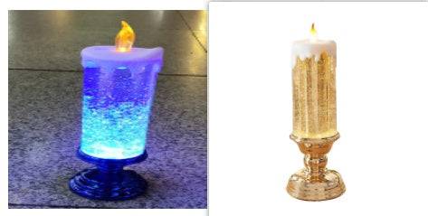 Enchanting Color-Changing LED Glitter Candle – Rechargeable & Waterproof Home Decor - All Inclusive Family Treasures