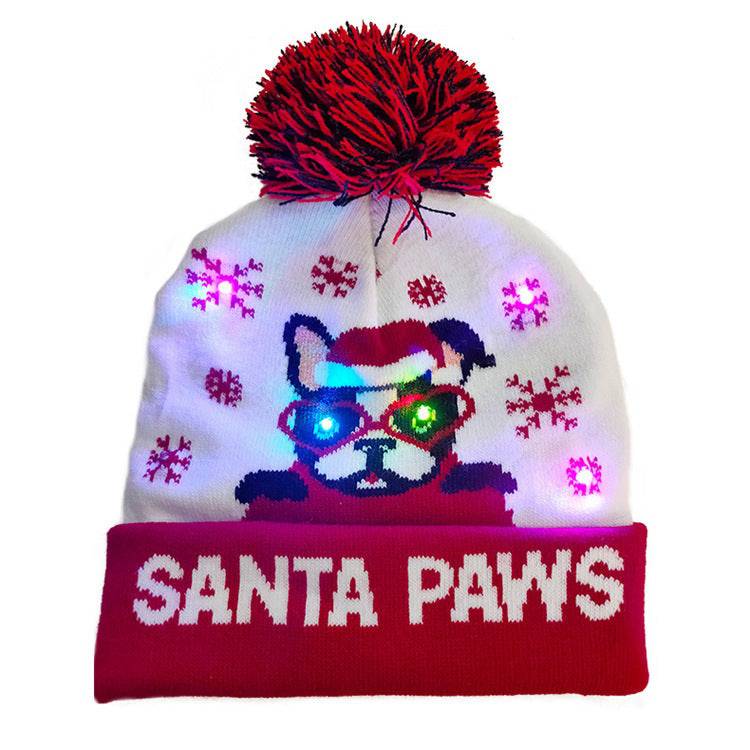 Festive LED Light-Up Christmas Beanie – Cozy, Bright, and Full of Holiday Spirit! - All Inclusive Family Treasures