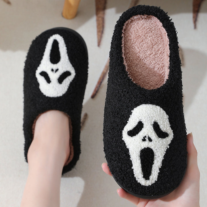Hauntingly Comfy Halloween Skull Slippers