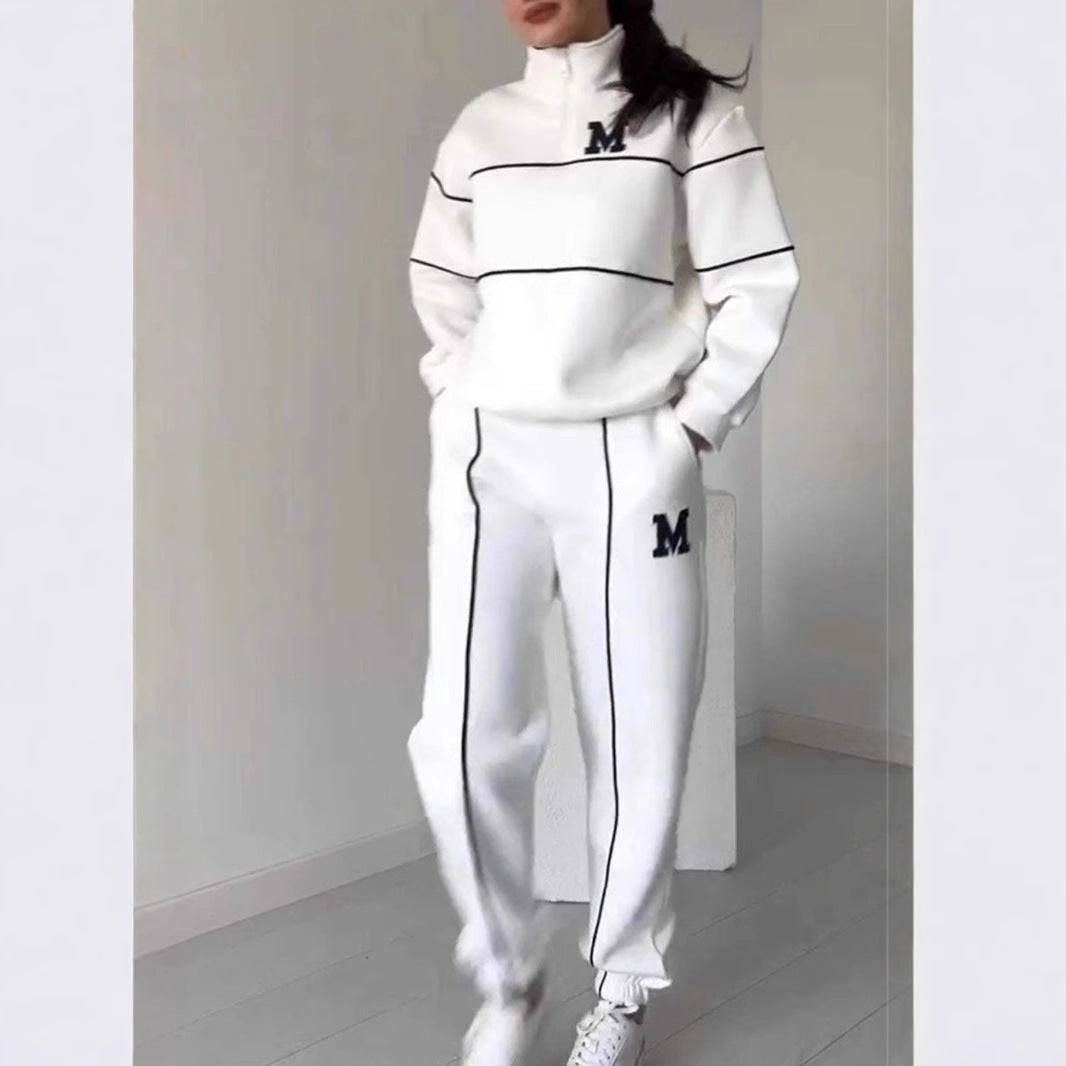 Women's Long-Sleeve Sweater Sports Suit – Comfortable and Stylish Two-Piece Activewear - All Inclusive Family Treasures