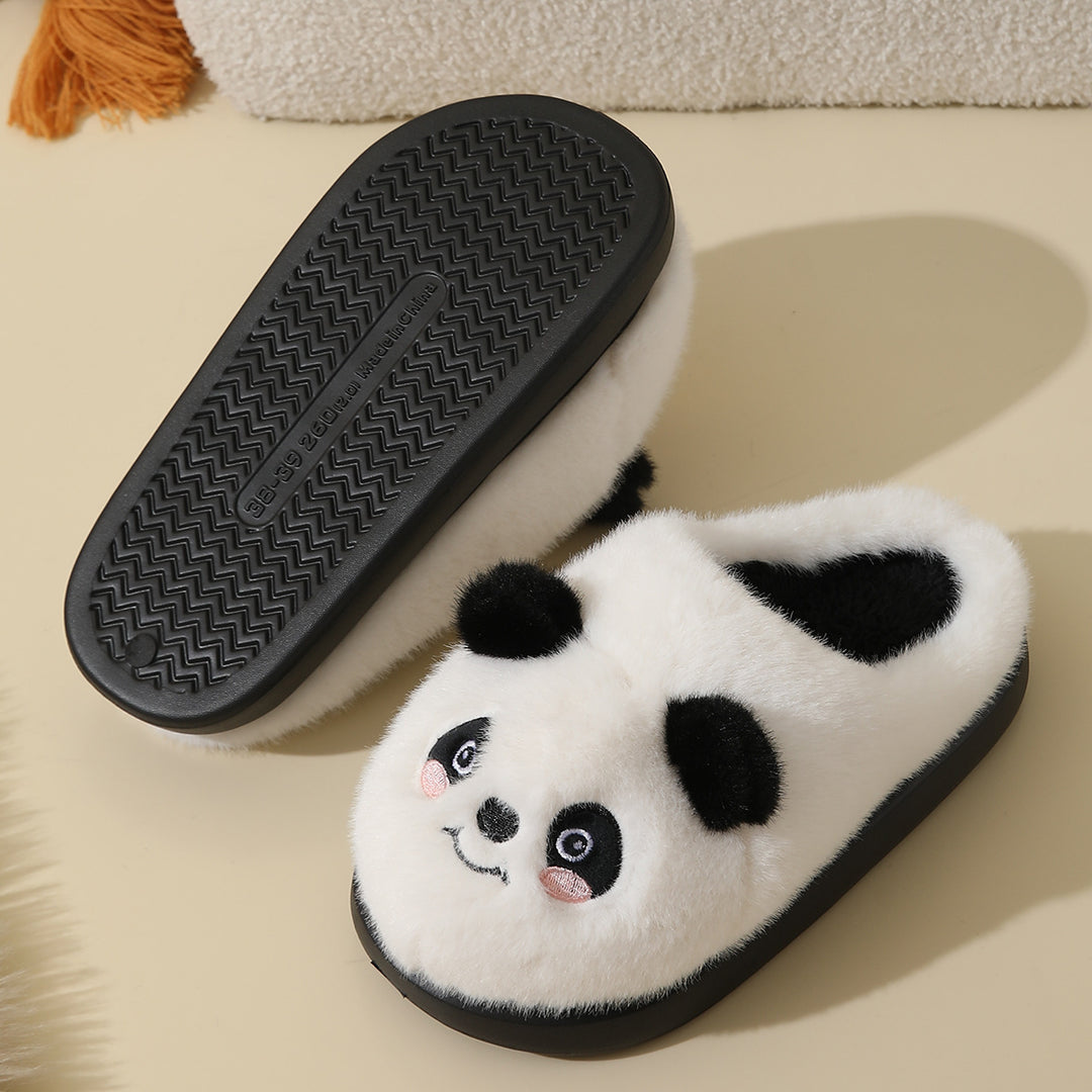 Cozy Cartoon Panda Cotton Slippers