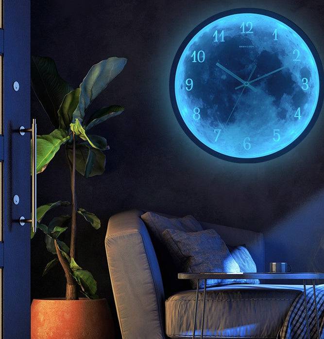 Blue Moon Glow Wall Clock - All Inclusive Family Treasures