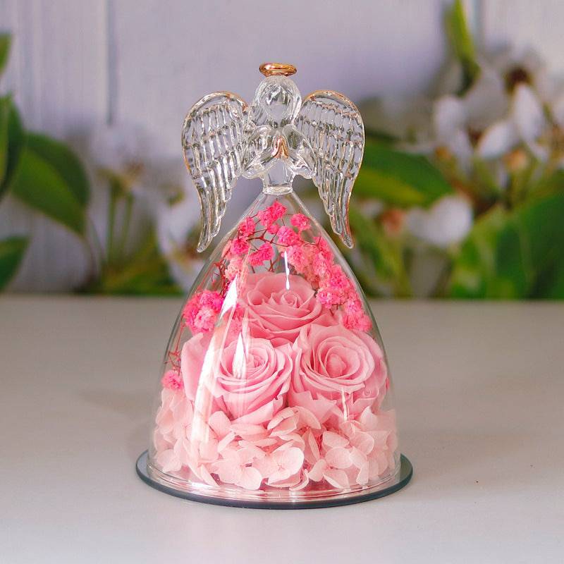 Eternal Angel Glass Rose Gift – Timeless Elegance for Every Occasion - All Inclusive Family Treasures