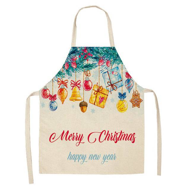 Festive Christmas Cotton & Linen Apron Collection – Perfect for Holiday Cooking & Baking - All Inclusive Family Treasures