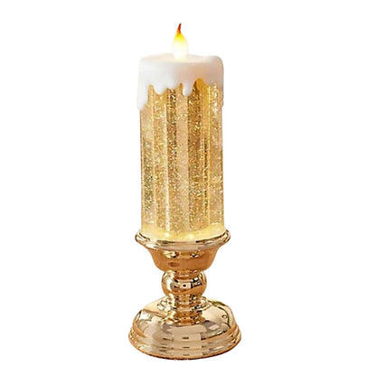 Enchanting Color-Changing LED Glitter Candle – Rechargeable & Waterproof Home Decor - All Inclusive Family Treasures