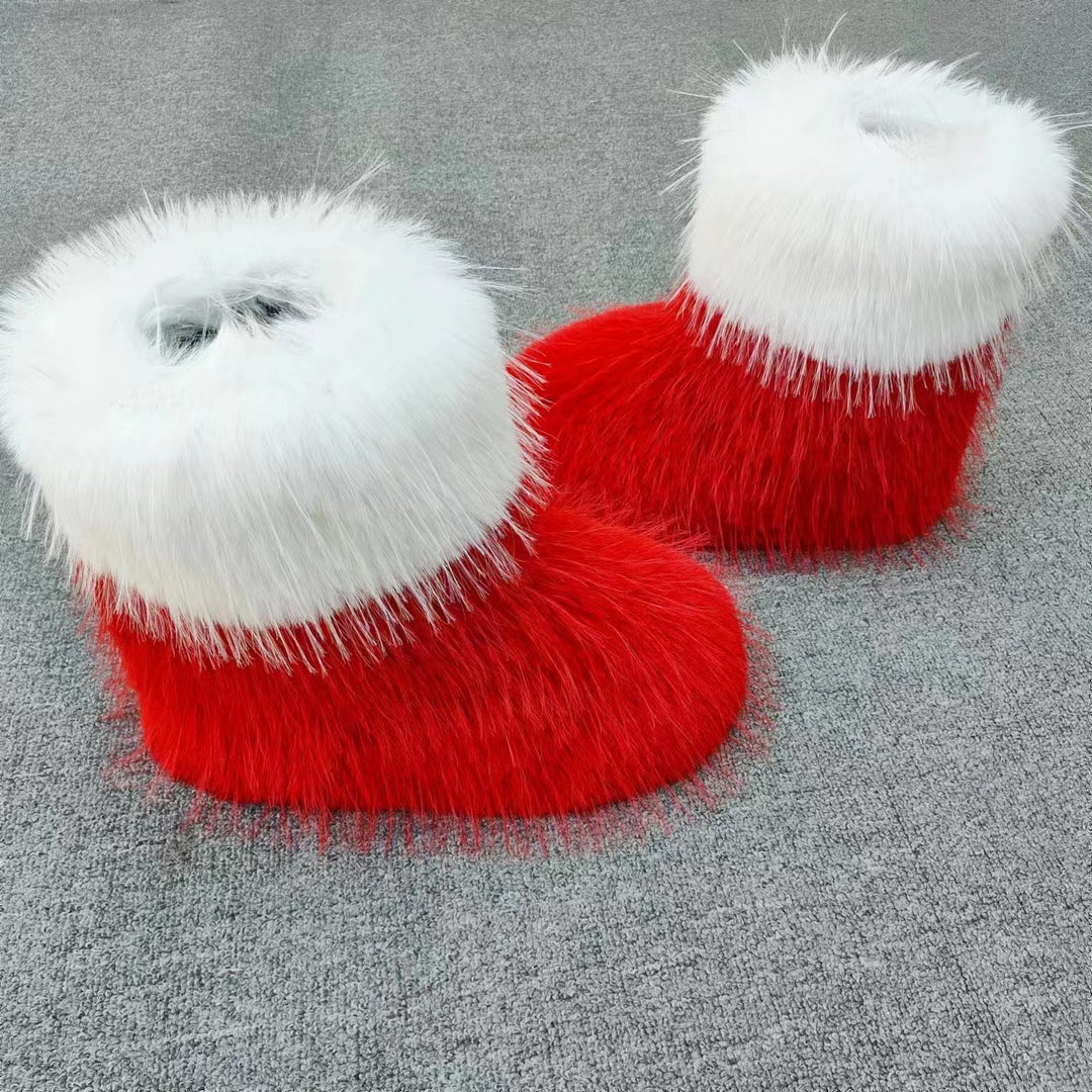 Christmas Plush Boots – Cozy Holiday Warmth