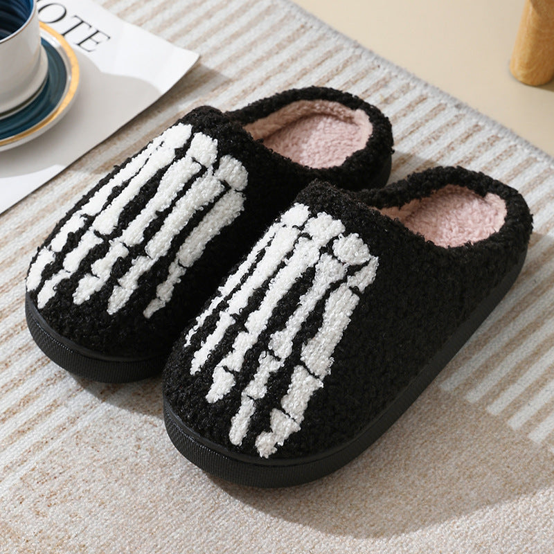 Hauntingly Comfy Halloween Skull Slippers
