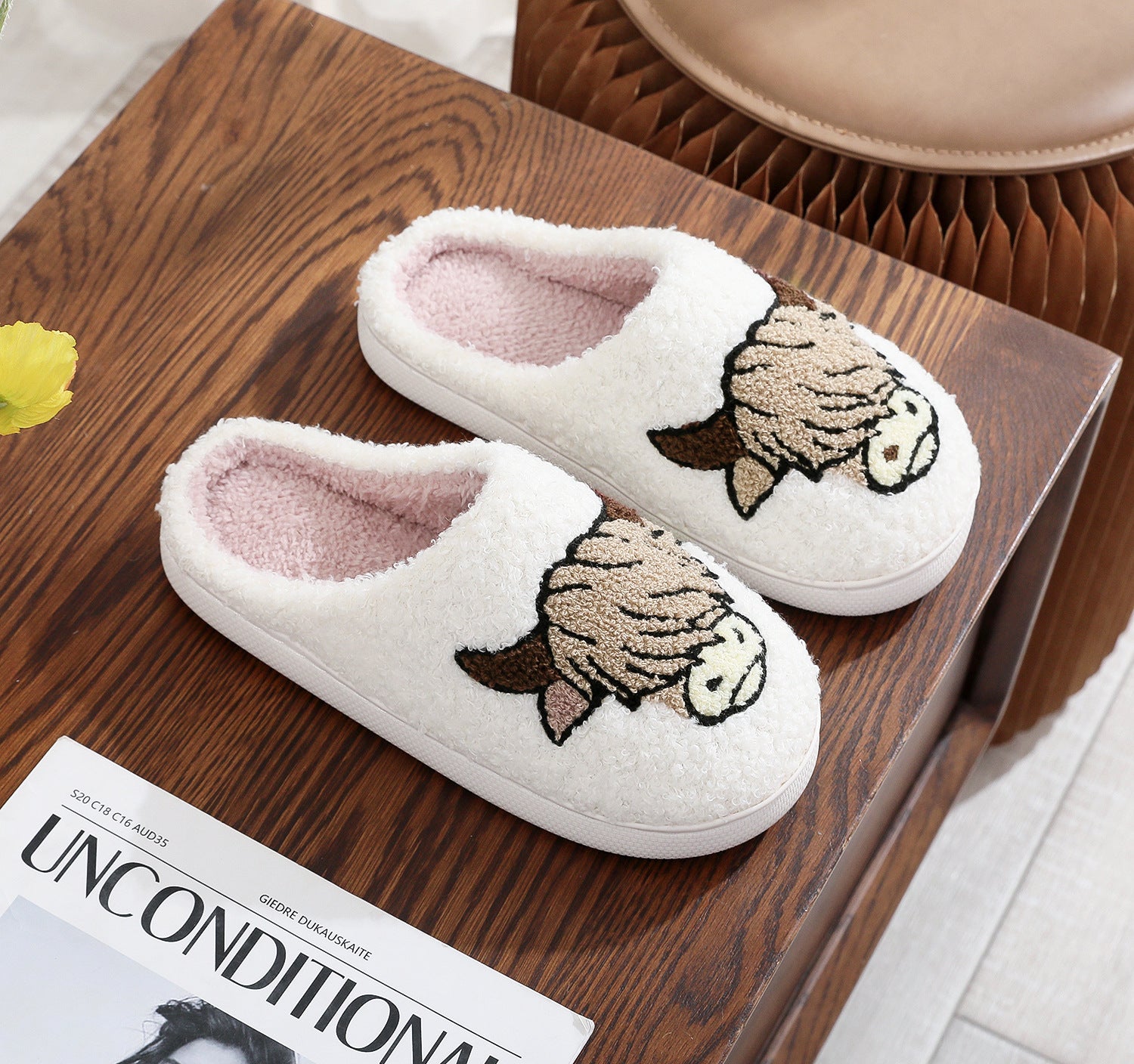 Cotton Slippers Women's Home Winter Animal Embroidery Warm - All Inclusive Family Treasures