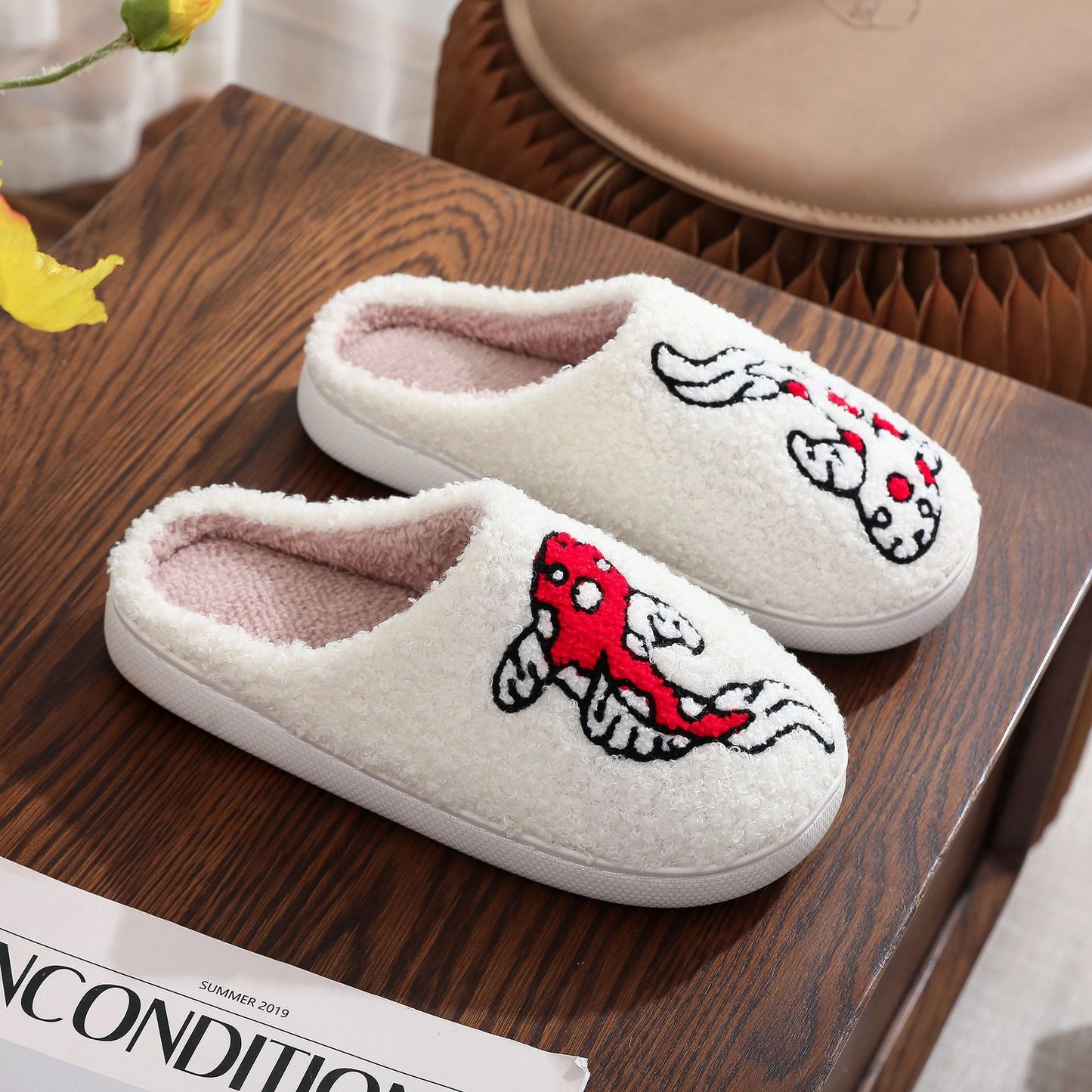 Cotton Slippers Women's Home Winter Animal Embroidery Warm - All Inclusive Family Treasures