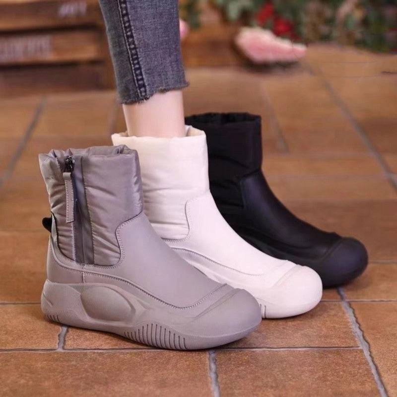 Women's Winter Plush Boots – Warm, Waterproof, and Non-Slip with Side Zipper - All Inclusive Family Treasures