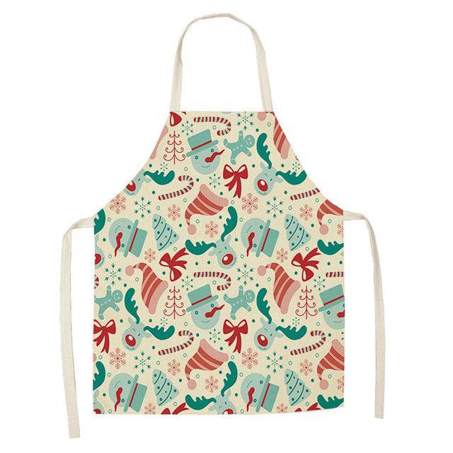 Festive Christmas Cotton & Linen Apron Collection – Perfect for Holiday Cooking & Baking - All Inclusive Family Treasures