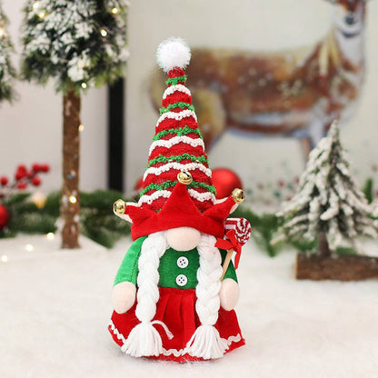 Enchanting Couple Elf Santa Claus Doll Ornaments – Christmas Décor Delight - All Inclusive Family Treasures